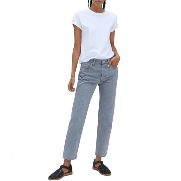 EVERLANE Vintage Gray Relaxed Straight Jeans - Picture 1 of 7
